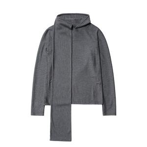 2025 printemps hommes nouveau bas à capuche chemise superposition Poncho écharpe cou à capuche Niche conception pull ample sweat haut - Product Image 3