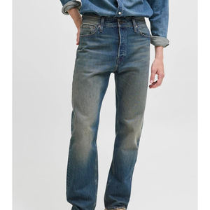 Jeans en denim baggy tendance pour homme Coupe décontractée ample Qualité supérieure Style élégant Vente en gros Mode de rue Pantalons décontractés extensibles OEM - Product Image 4