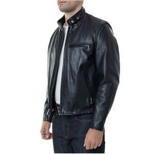Chaqueta de cuero de motocicleta vintage unisex ropa de abrigo de cuero genuino ropa de moda elegante invierno cálido personalizado al por mayor - Product Image 3