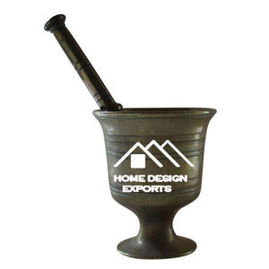 Mortero de Metal de latón de último diseño y pastel en acabado plateado para moler especias, accesorios de cocina, cocina de alta calidad - Product Image 3