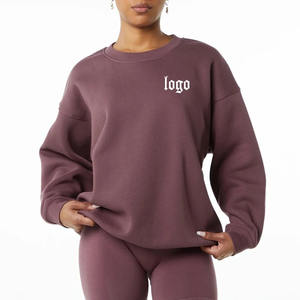 Hot Selling Winter Women's Knitted Fleece <b>Turtleneck</b> Sweater Embroidery Front Custom Luxury Oversized Regular Sleeve Sweatshirt - Product Image 1