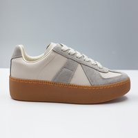 Chaussures de sport pour femmes en daim de luxe de haute qualité, personnalisées, à lacets, mode, épaisses, confortables, décontractées