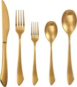 Ensemble de couverts de fête et de mariage à vendre, 5 pièces, en acier inoxydable nickelé, cuillère, fourchette, couteau - Product Image 6