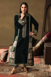 Hermoso Traje Hecho a Mano, Kameez Pakistaní Largo con Dupatta, Vestido de Estilo Tradicional para Fiestas y Bodas, Último Modelo - Product Image 4