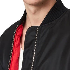 เสื้อแจ็กเก็ตบอมเบอร์สำหรับผู้ชายเสื้อแจ็กเก็ตนักบินโลโก้ด้านหน้า - Product Image 4