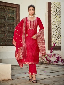 Venta al por mayor última Muñeca de nylon pesado pantalón Kurtis pura viscosa tela Jacquard tejido indio pakistaní ropa para la venta en línea - Product Image 3