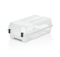Boîte de rangement à chaussures pliable et empilable à double niveau en plastique PP transparent, organisateur pour placard, armoire, cuisine, salon