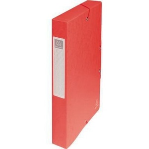 Caja Archivadora de Cartón Exacompta Colorspan Roja, 25 x 32 cm, DIN A4, 40 mm, Cierre Elástico, Almacenamiento de Papel y Documentos - Product Image 1