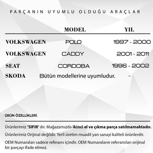 ที่ปัดน้ำฝนด้านหลังสำหรับ VW Polo, แคดดี้, ที่นั่ง Cordoba, Skoda - Product Image 2