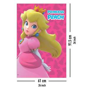 Póster con Marco Metálico de Super Mario, Princesa Peach en Color Negro - Product Image 4