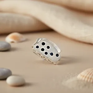 925 <b>Silver</b> Blue Sapphire <b>Ring</b> for Women Elegant Gift Jewelry - Product Image 1