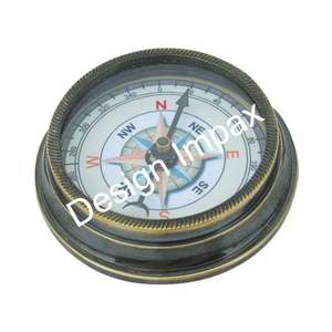 Boussole d'ancre de navire nautique cadeaux promotionnels et à collectionner boîte de boussole cadeau de boussole nautique de luxe plaqué or - Product Image 6