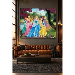 Impression sur toile des princesses Fida dans un jardin de fleurs - Product Image 4