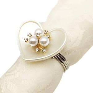 Rond de serviette créatif en strass Fleur en métal et diamant Design Porte-serviettes pour table à manger pour la personnalisation de la fête - Product Image 4