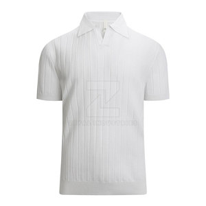 เสื้อถักผู้ชายใส่สบายแขนสั้นผ้าฝ้ายแห้งเร็วระบายอากาศได้ดีเป็นมิตรกับสิ่งแวดล้อม100% - Product Image 1