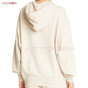 Breathable Winter Hoodie for Women with <b>Zipper</b> Front Long Sleeves Anti-Wrinkle Customizable Color & Logo High Street Style - Product Image 2