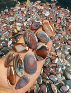 Venta al por mayor de piedras preciosas sueltas de alta calidad cabujón de ágata de Botswana roja natural para la fabricación de joyas - Product Image 3