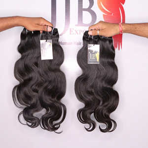 Paquets de cheveux indiens bruts non transformés en gros avec frontal Hd paquets de cheveux humains Body Wave cheveux bruts bouclés Temple - Product Image 1