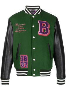 แจ็กเก็ตเลตเตอร์แมนสำหรับผู้ชายเสื้อคลุมพลัสไซส์ปกตั้งโลโก้แนวสตรีทซี่โครงพิมพ์ดีไซน์เบสบอล - Product Image 5