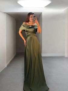 Vestido de Fiesta Moderno Hecho a Medida, Recto, de Satén, con Hombros Descubiertos, Largo y Ajustado, con Sujetador Incorporado para Mujer - Product Image 3