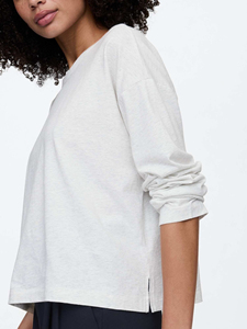 T-shirts à manches longues pour femmes en gros 2026 Haut de gamme 100% coton T-shirt pour femmes Tops imprimés DTG personnalisés pour femmes - Product Image 2