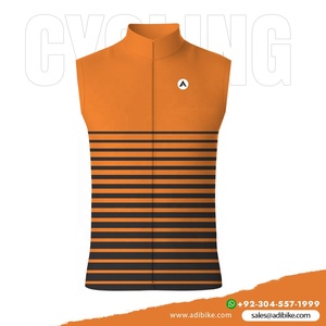 Maillot de cyclisme sans manches haute visibilité évacuant l'humidité avec logo ou design personnalisé - Product Image 2