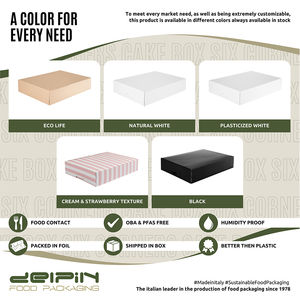 Hecho en Italia Caja de comida personalizable de cartón rectangular desechable de lujo ecológico diferentes tamaños diferentes colores - Product Image 3