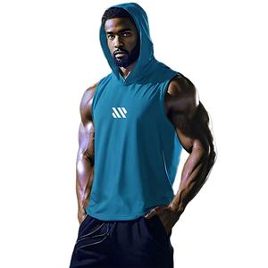 Hoodie sans manches personnalisé en gros pour hommes, imprimé, 100% coton 280 g/m², haute qualité, poids lourd, gilet d'été pour hommes - Product Image 1