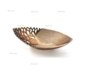 Exclusive Quality Brass Decorative Bowl Set of 2 Leaf Shape Dry Fruits Chocolate Serving Bowl At Cheapest Price - Product Image 4