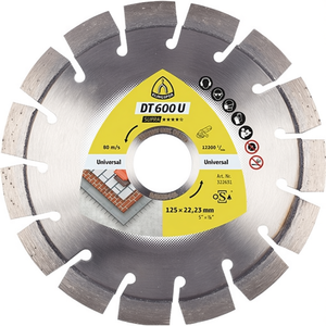 Disque de découpe diamanté KLINGSPOR DT 600 U Supra 125 mm, alésage 22,23 mm, hauteur de segment 9 mm, épaisseur de segment 2,4 mm - Product Image 3
