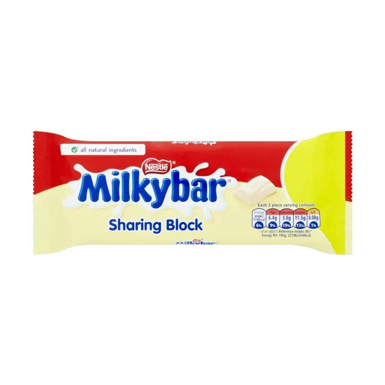 Milch riegel Schokoriegel Whit Schokolade Milch bar 90g Chocolat Großhandels preis Nestle Milky bar Milk Chocolate Bar