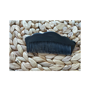 หวีผมเขาควายธรรมชาติหวีผมปรับแต่งได้หวีป้องกันไฟฟ้าสถิตเครื่องมือสำหรับผู้หญิงสีดำเงา - Product Image 4