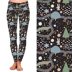 Leggings XXL taille haute avec impression par sublimation de style animal pour femmes Leggings respirants de yoga - Product Image 5