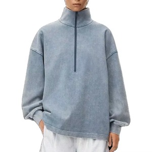 Sudaderas Personalizables con Cuello de Cremallera para Hombre, Sudadera Extra Grande con Cierre de Cremallera de un Cuarto en el Cuello, Forro Polar Estampado 2025 - Product Image 1