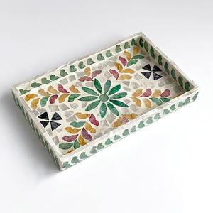 Precio directo de fábrica, bandeja para velas de nácar, conchas de Capiz, portavelas con incrustaciones, bandejas para fregonas - Product Image 6