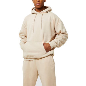 Logo personnalisable 100% coton hiver grande taille French Terry imprimé survêtements deux pièces survêtement pour hommes - Product Image 3