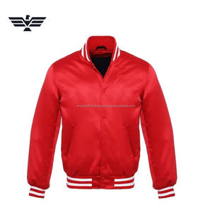 Veste bomber classique en satin d'hiver pour homme, veste de baseball brillante, vêtement d'extérieur décontracté, coupe ample - Product Image 2