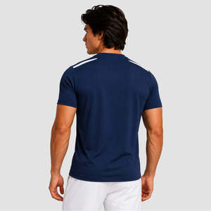 T-shirt Core Pro GS Bleu Coupe Slim en Jersey 100% Coton Biologique 200 Grammes Couleur Unie Imprimé avec Fonctionnalité Compressée - Product Image 2