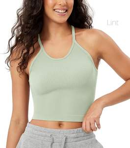 NG 2026 Camisetas sin mangas casuales de cuello cuadrado para mujer, de punto transpirable, lisas, con logo personalizado, largas - Product Image 5