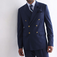 Costume d'affaires léger pour homme, dernière conception, très vendu, pantalon et veste à simple boutonnage, plissé, en laine peignée italienne, personnalisable, marque privée