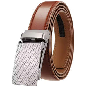 Ceinture décontractée vintage en cuir de vache véritable pour homme avec boucle en cuivre, durable, largeur 38 mm, longueur 110-125 cm - Product Image 1