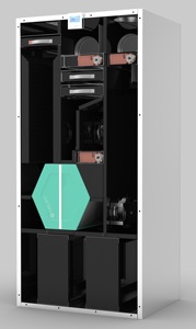 Sistema de Ventilación con Recuperación de Calor (HRV) Premium para Aulas, 700m³/h, con Control por Aplicación Inteligente y Recuperación de Calor Avanzada - Product Image 2