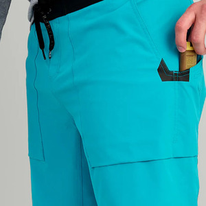 Shorts de Playa para Hombre, Color Turquesa Sólido, con Cierre de Cordón y Bolsillos, Secado Rápido, Estilo Bermuda Casual - Product Image 6