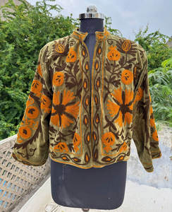 Belle Broderie Travail Suzani Veste Femme Velours Floral Design Et Belles Couleurs Vestes Fille - Product Image 1