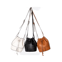 Sac seau vintage en cuir véritable, nouveau design, mode bohème, sac bandoulière pour femme, fermeture éclair antivol portable