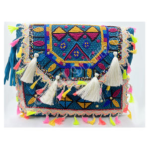 Bolso de mano tipo bandolera de algodón de gran capacidad estilo bohemio Vintage bolso de mano con cierre de cremallera portátil elegante bolso de viaje para mujer - Product Image 1