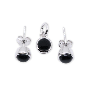 Bijoux de boucle d'oreille pendentif femme en onyx noir naturel avec cadeau spécial fait main en argent sterling 925 pour elle sur le festival - Product Image 6