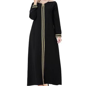 Top Selling Fashion Printed Design Front Open <b>Abaya</b> Gown Style Dubai Customizable Floor Length Short/Long Sleeve Ladies Abayas - Product Image 4