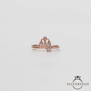 Silverings Anillo de Plata de Ley 925 de moda con circonita 'Prince My Heart', chapado en rodio, engaste de garra, religioso, para compromiso infantil - Product Image 5