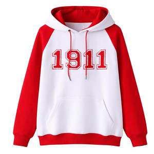 1911 Kappa Alpha Psi Red <b>White</b> Chenille Hoodie True To Size 80 Combed Cotton 20 Polyester Premium Greek Apparel - Product Image 4
